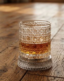 360° Rotating Whiskey Glasses, Set of 2 with Gift Box, 9oz Lead‑Free