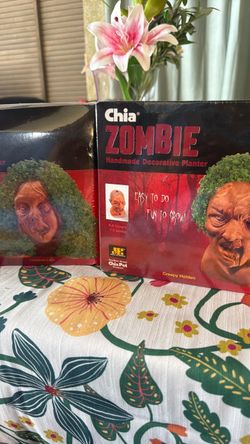 Chia Zombie Creepy Holden and lifeless Lisa Decorative Planter