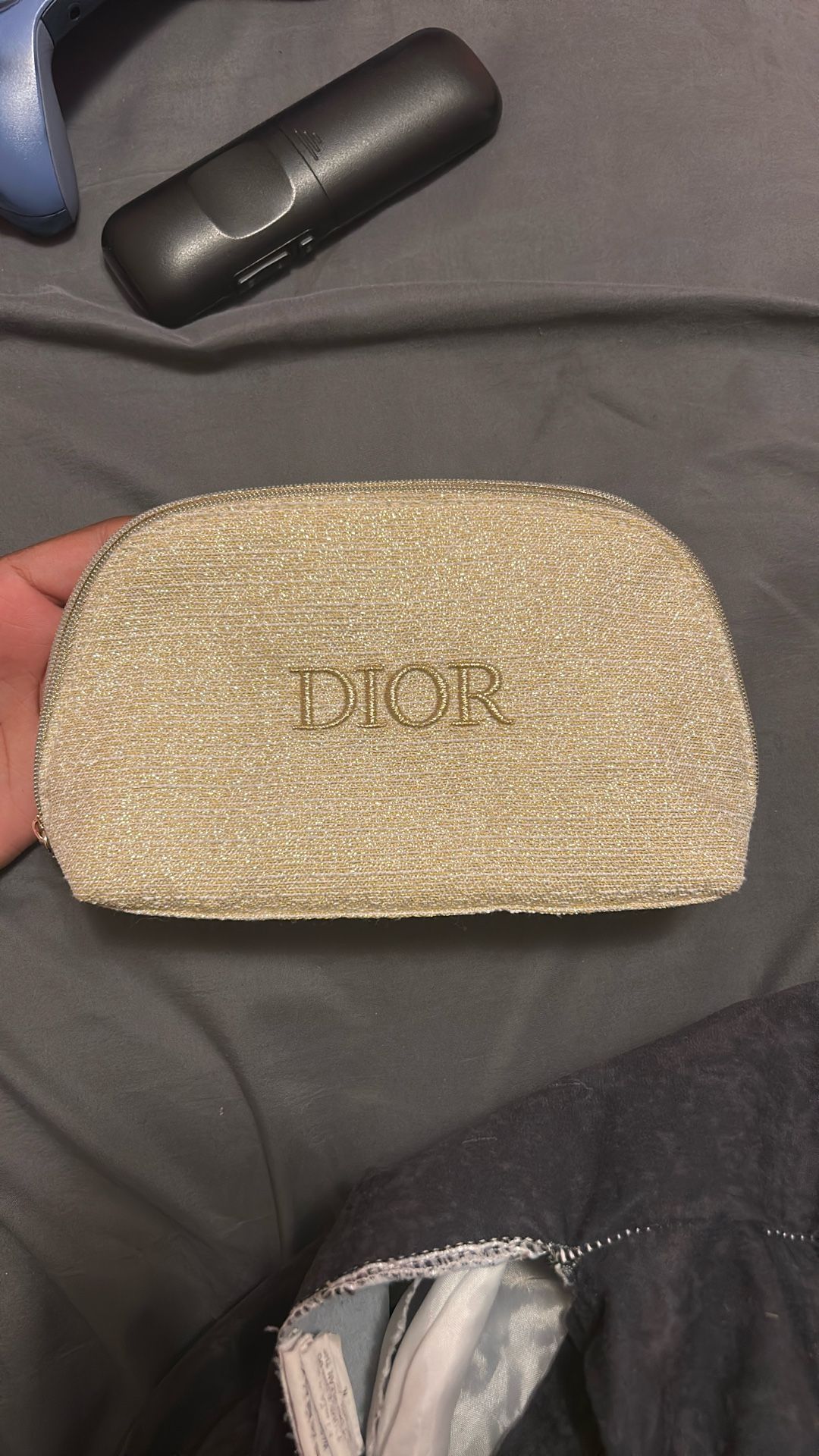 Dior Gold Cosmetic Bag