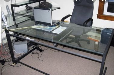glass desk