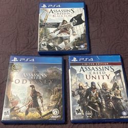 PS4 - 3 Assassin Creed games