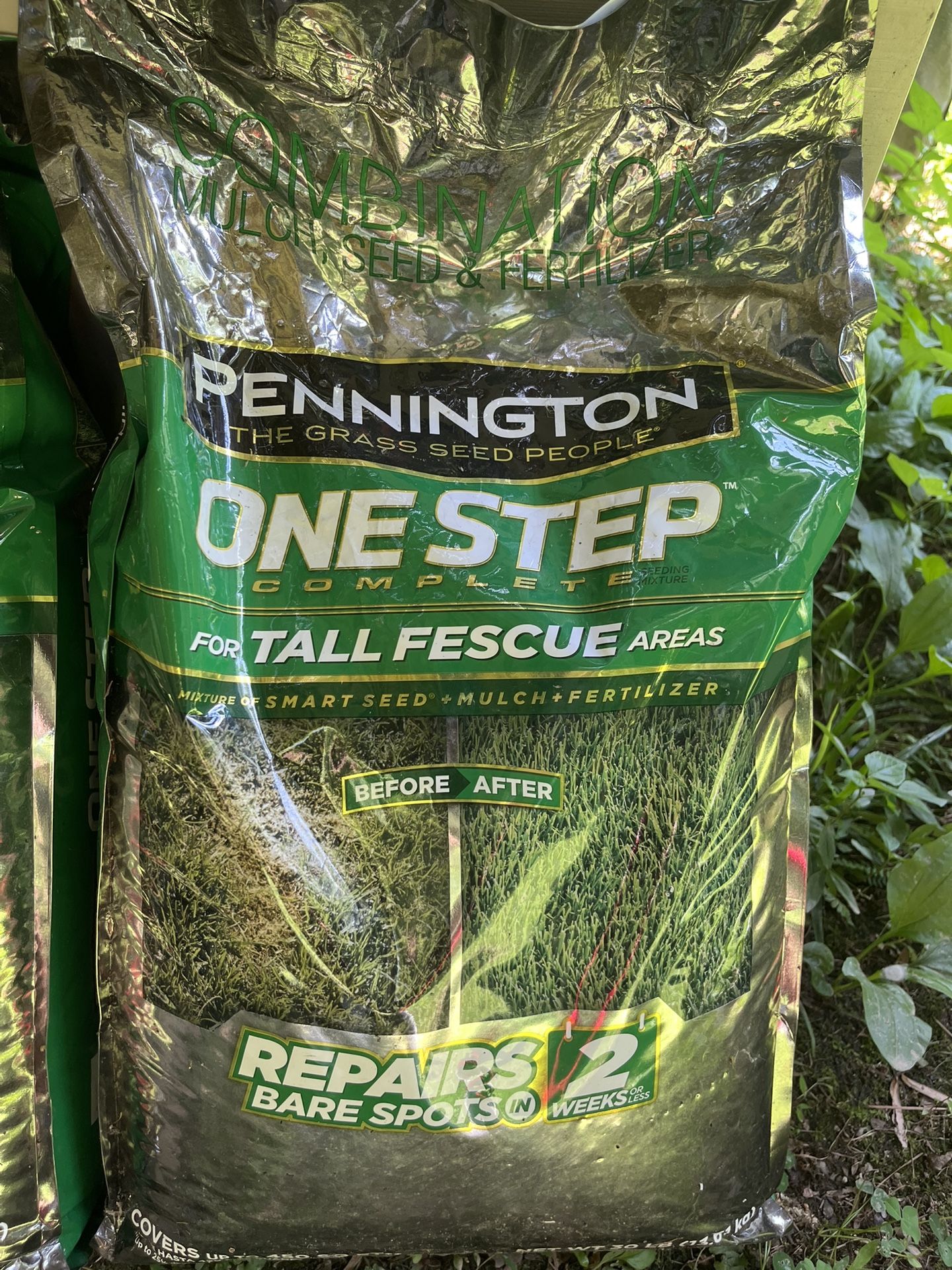 Brand new unopened bags. Pennington tall fescue grass seed/mulch/fertilizer.