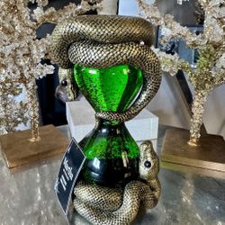 2025 Martha Stewart Halloween Gold Snakes Green Hourglass