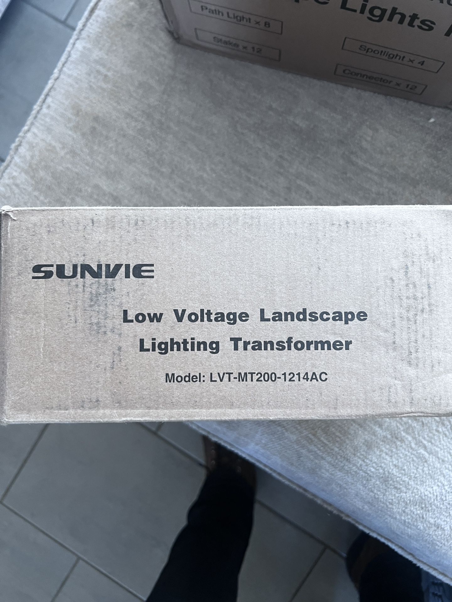 SUNVIE 200W Low Voltage Landscape Lighting Transformer – 120V To 12/14V AC, With Timer, Photocell Sensor & Waterproof Casing