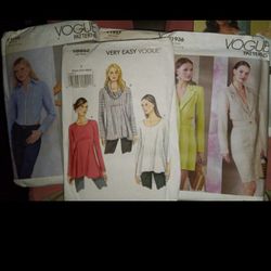 Vogue Sewing Patterns For Sizes XS SMALL MED LARGE 