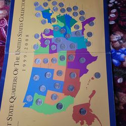 First State Quarters Of The United States Collector, S Map