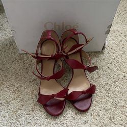[Like-new]! Chloe red sandals