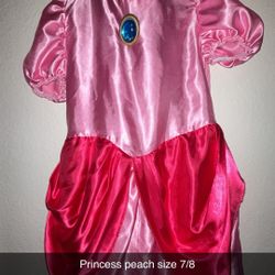Princess Peach Dress Costume 