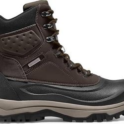 NEW SZ 13 Men Insulated Winter Snow Boots WATERPROOF Outdoor Boot for Cold Weather Dark Brown Size 13
