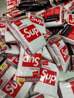 12$/pack Supreme x Hanes brief boxers order in bulk