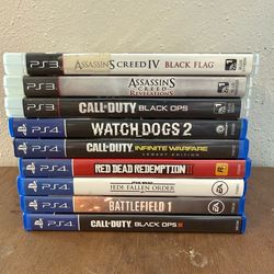 PS3 & PS4 Video Game Lot – Call of Duty, Red Dead Redemption 2, Assassin’s Creed, Jedi, Battlefield