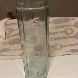 Vintage Italian Made Glass Spaghetti Canister 