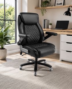 Indulgear 600LBS Heavy Duty Office Chair with 5D Flip Arms