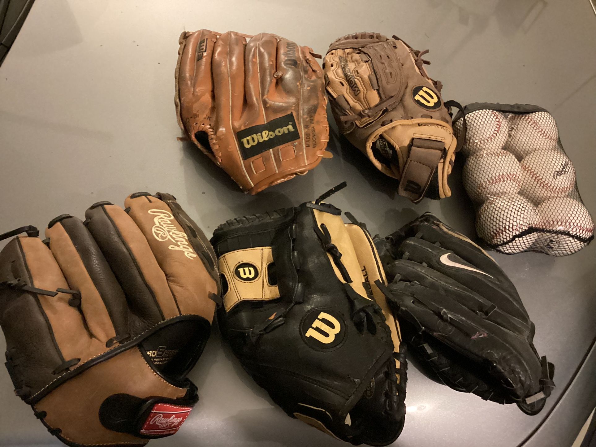 Baseball Gloves And…