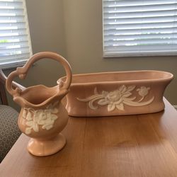 Vintage Waller Pottery - Cameo Rose In Great Condition