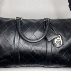 CHANEL Leather Bowling Bag Authentic