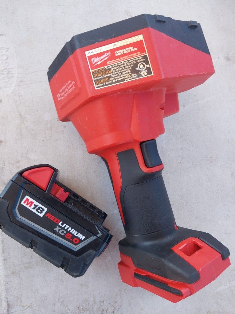 MILWAUKEE TREAD ROD CUTTER 18V LITHIUM BRUSHLESS WITH BATTERY (NO CHARGER)