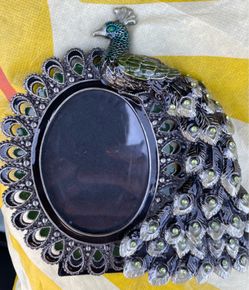 Vintage Peacock Picture Frame