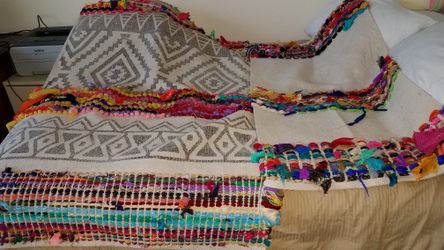 Two carpets from India one large and one medium