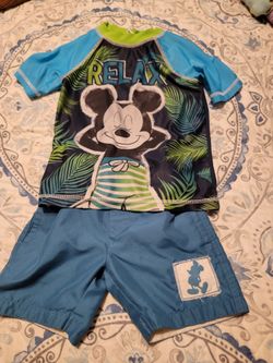 Boys Mickey Mouse swimming trunks size 4t