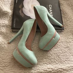 Pastel Green Heels