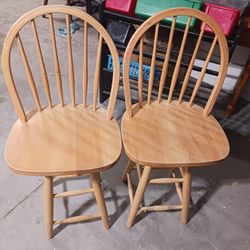 Real Wood swivel Bar Stools 
