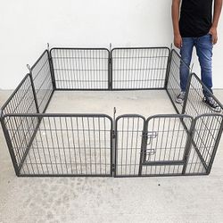 BRAND NEW $85 Pet 8-Panel Playpen, Each Panel (24” Tall X 32” Wide) Heavy Duty Dog Exercise Fence Gate Crate Kennel 