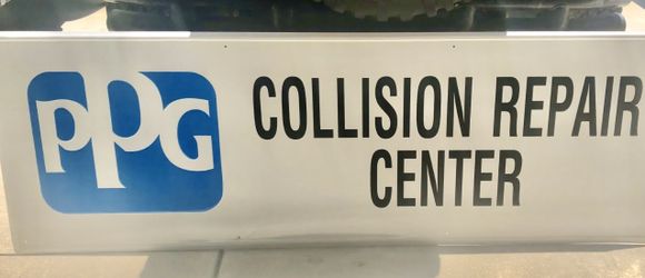 PPG collision center Sign