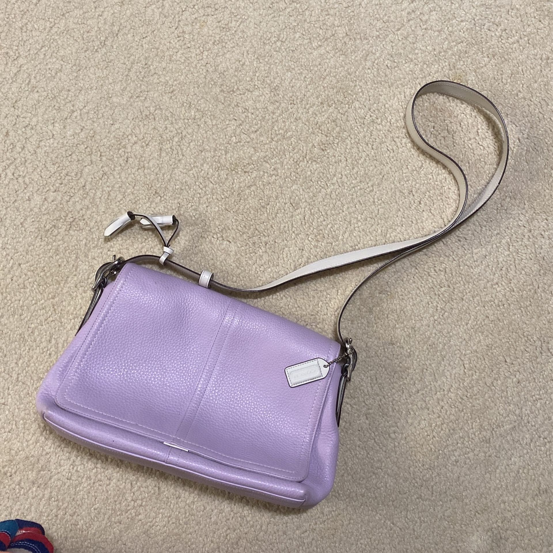 Original Coach Purple Leather Bag