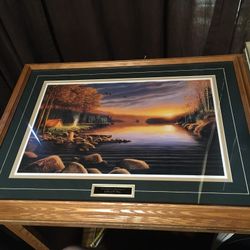 Daniel Renn Pierce Weekend Retreat Framed Signed 31 X 23 Print