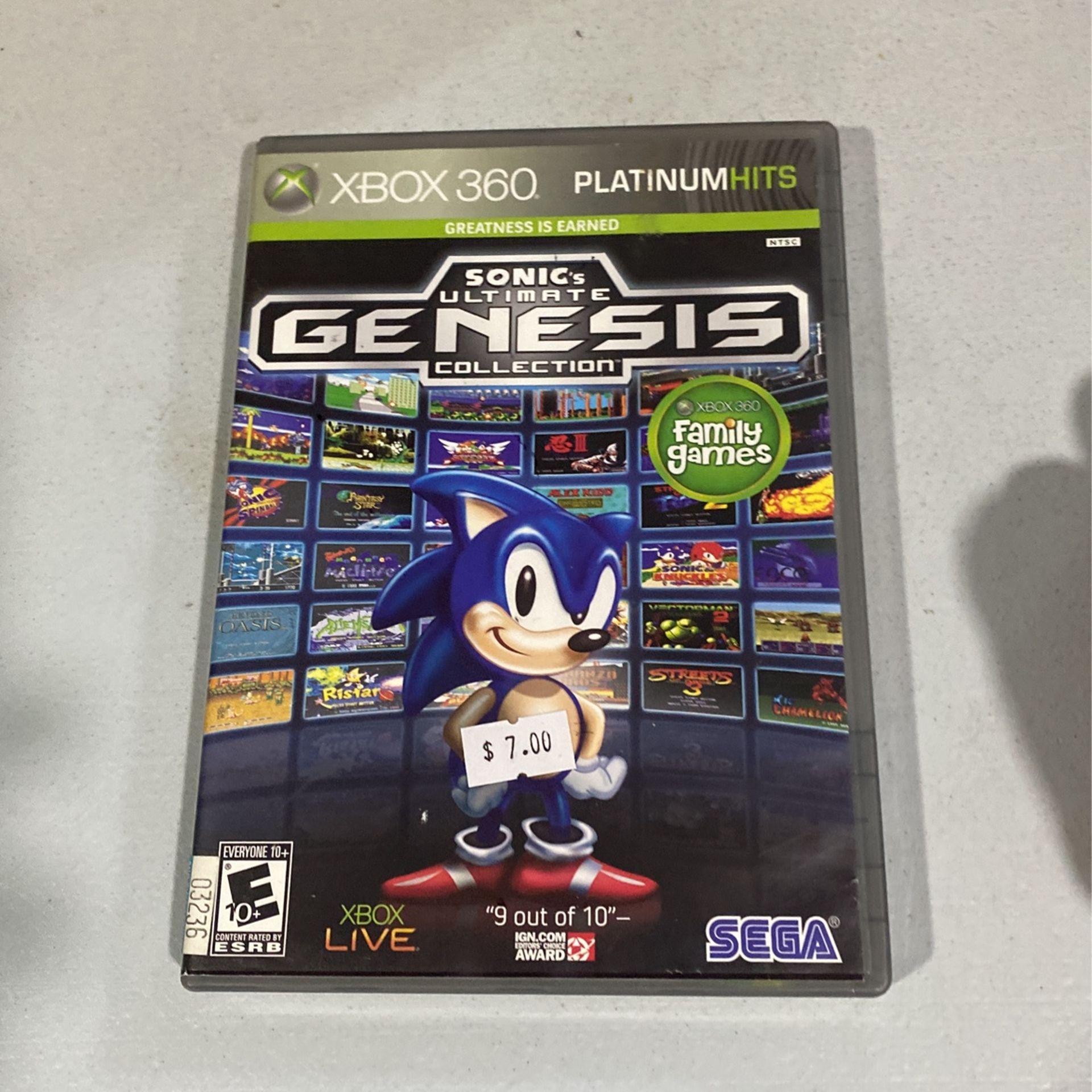 Sonic's Ultimate Genesis Collection (Microsoft Xbox 360, 2009)