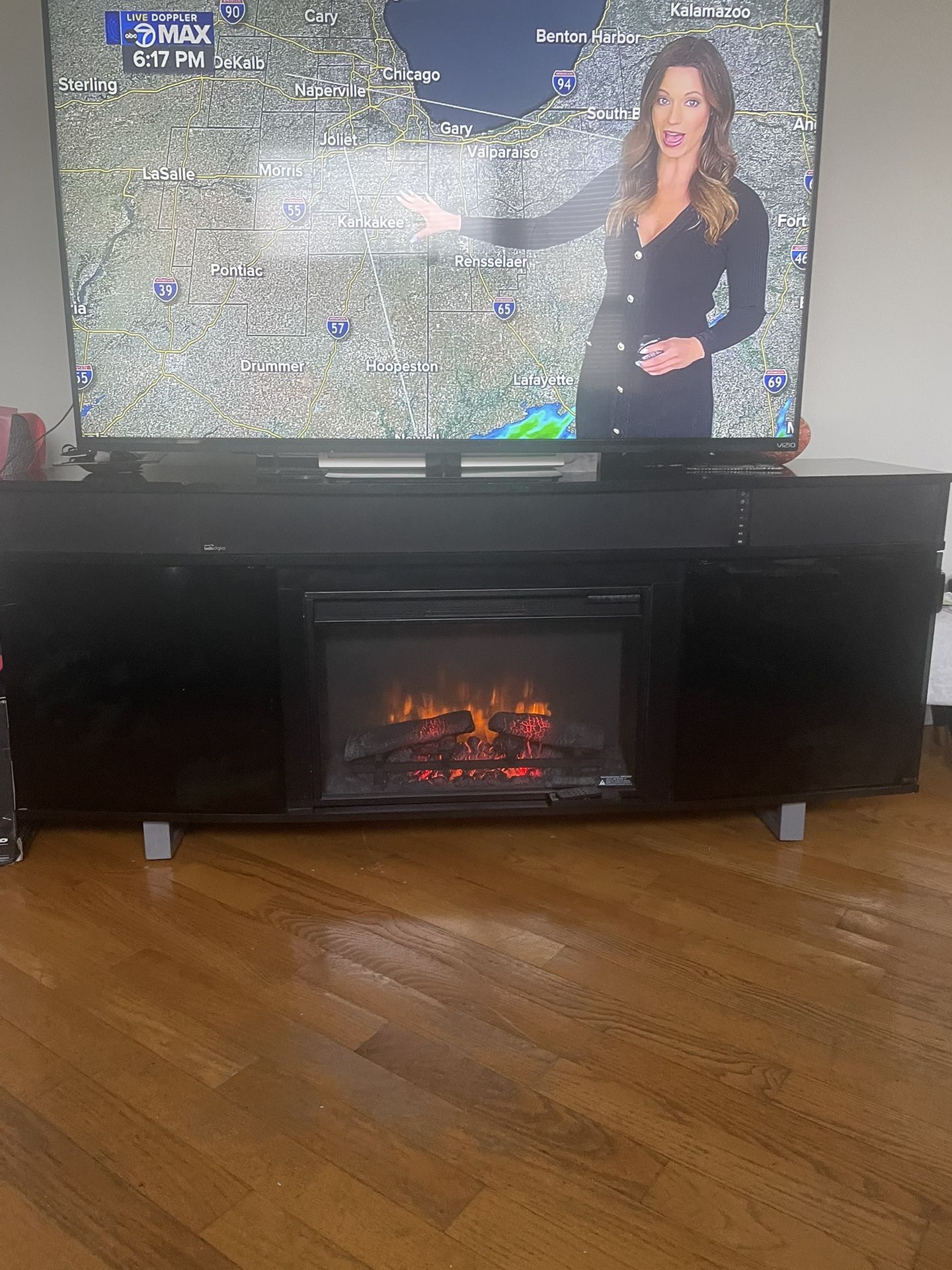 Bello Digital Mantel Fireplace w/Bluetooth