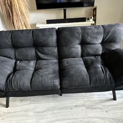 Black Futon Sofa Bed – Good Condition
