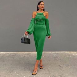 Zara Green Midi Dress Sz S
