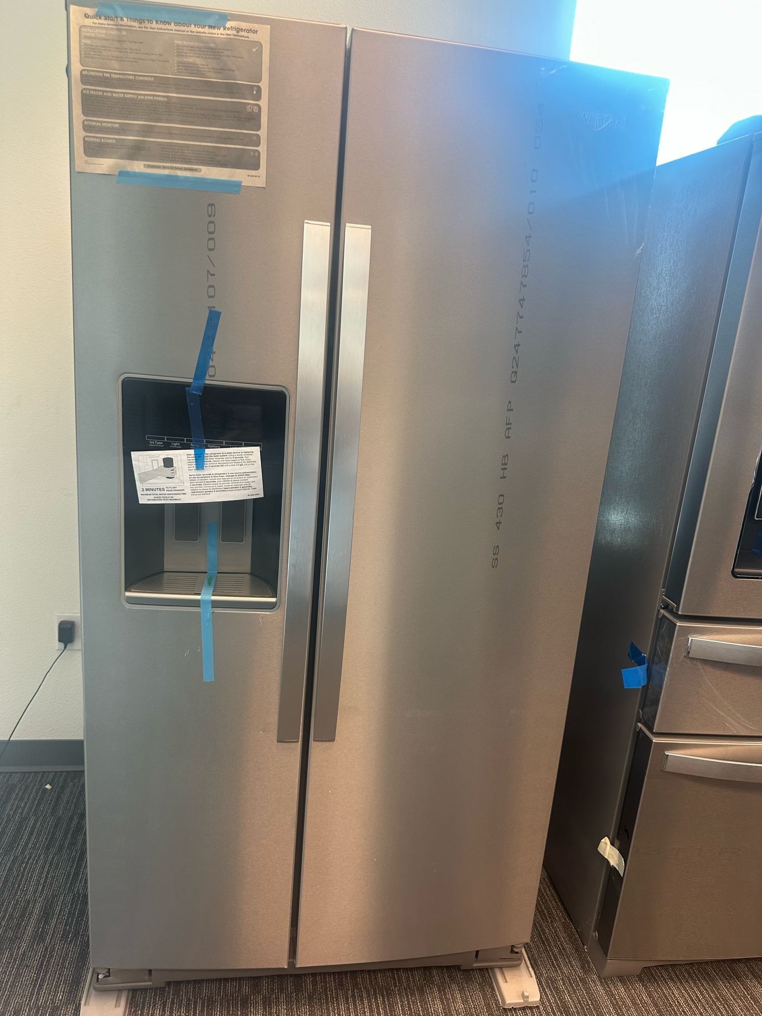 Whirlpool Side By Side Refrigerator In Fingerprint Resistant Stainless Steel