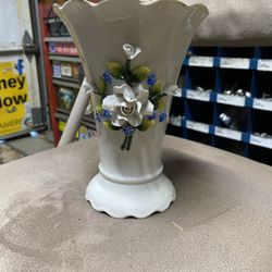 White Flower Vase