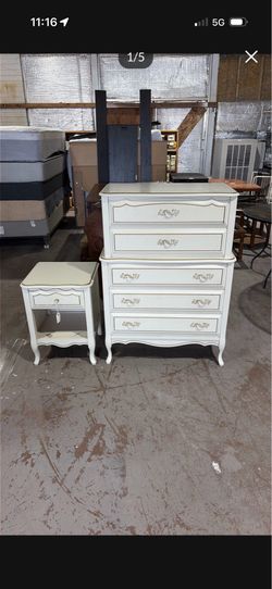 Vintage Baronet Tallboy Dresser w/Nightstand