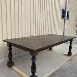 Custom Dining Table Farmhouse Country French Modern Rustic Solid Wood Set Restoration Hardware Insp Bench Hand Built Round Oval Counter Breakfast  