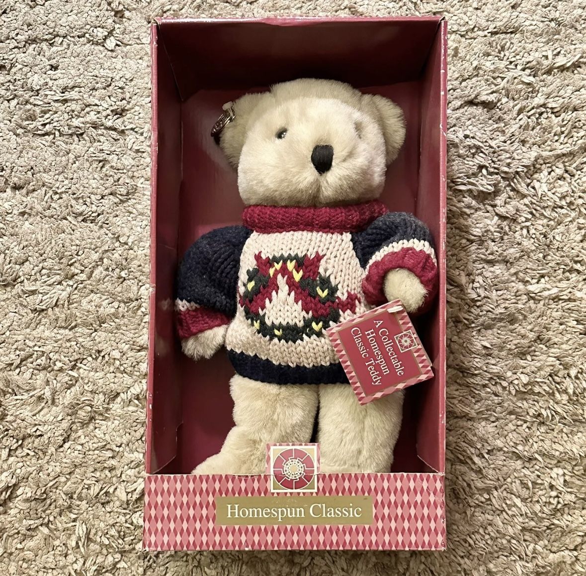 Vintage Kmart Homespun Classic Collector’s Choice Teddy Bear Plush 14” NIB
