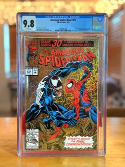 1993 Amazing Spider-Man #375 CGC 9.8 | Gold Holographic Foil Cover | Venom vs. Spider-Man | 30th Anniversary