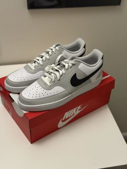 Nike Court Vision Low Grey Fog White Black (Size 13)