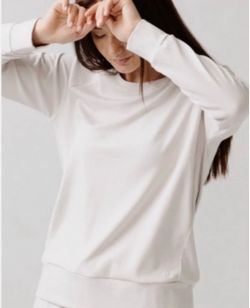 Cozy Earth Bamboo Pullover Crew XXL IVORY $130