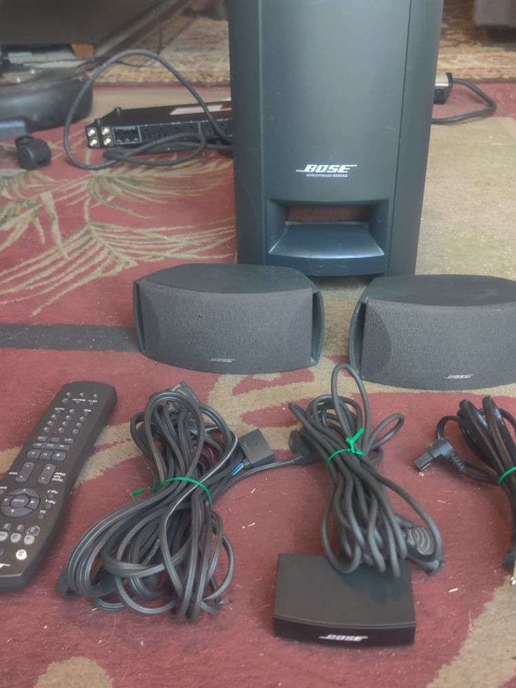 Both CineMate Complete Home Speaker System With Bose Universal Remote and PanamaxM4300 8 Outlet Home Theater Power Conditioner