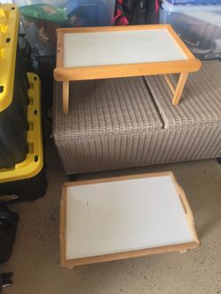 Wooden Folding Bed Tray Tables – Set of 2
