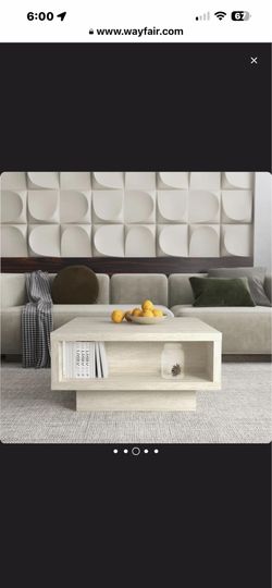 Caomhan Pedestal Coffee Table with Storage    60 $110