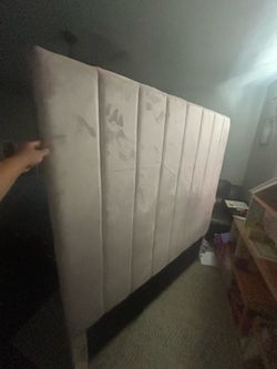 Queen headboard light purple tall