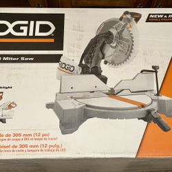 Ridgid 12inch Dual Bevel Miter Saw Brand New!