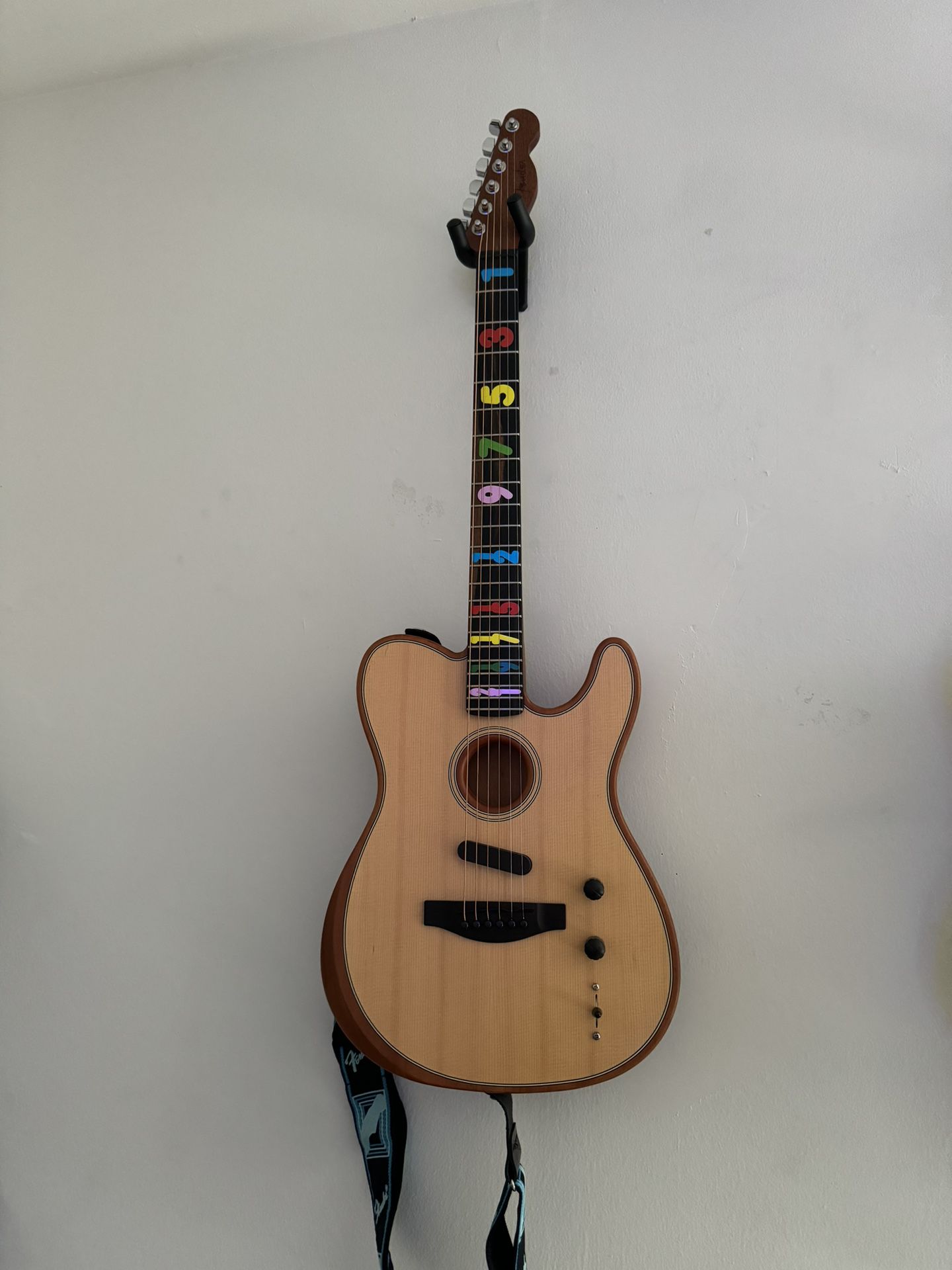 Fender Acoustasonic Telecaster Ebony Fingerboard Acoustic-Electric Guitar Natural