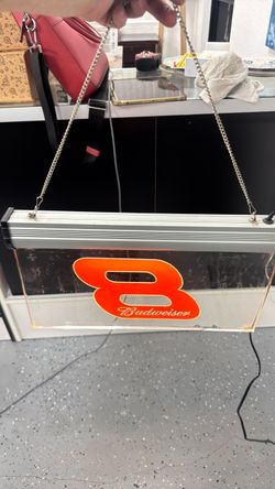 Budweiser #8 NASCAR Lighted Sign