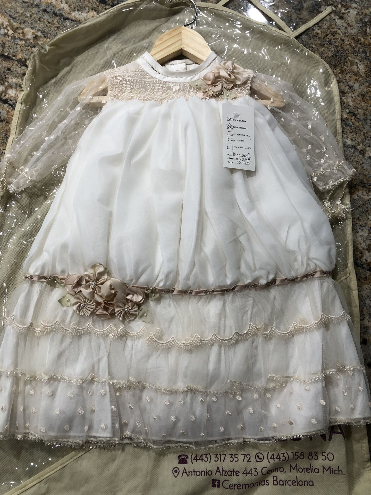 Infant Girl Baptism Dress & Accessories